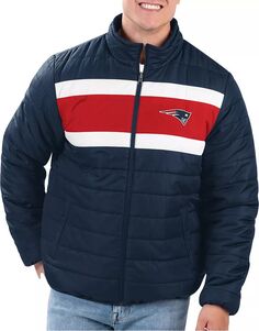 Мужская двусторонняя куртка с молнией во всю длину G-III New England Patriots Royal Baseline
