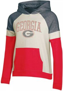 Женский пуловер с капюшоном Champion Georgia Bulldogs с цветными блоками