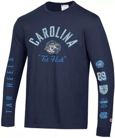 Мужская футболка из джерси с длинными рукавами Champion North Carolina Tar Heels Carolina Blue Vintage