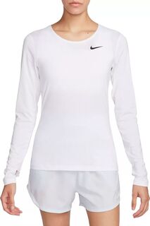 Женская футболка с длинными рукавами Nike Pro, белый