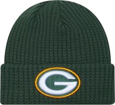 Мужская цветная вязаная шапка-бини New Era Green Bay Packers Prime Team