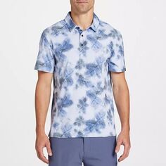 Мужская футболка-поло для гольфа с принтом Rainwater Leaves Vrst