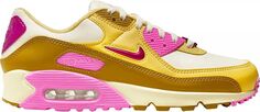 Женские кроссовки Nike Air Max 90, золотой/розовый