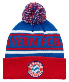 Синяя вязаная шапка Fan Ink для взрослых Bayern Мюнхен 2023 Aspen с помпоном