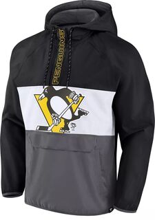 Анорак NHL Pittsburgh Penguins, черная пуловерная куртка Fanatics