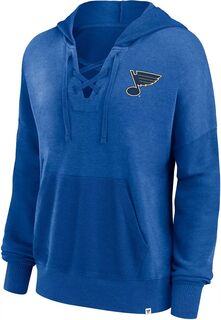 Женская синяя пуловер с капюшоном НХЛ St. Louis Blues Snow Wash Fanatics