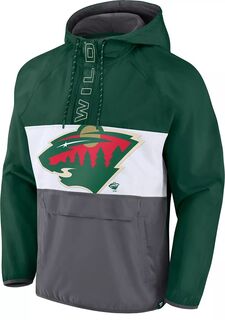 Зеленая пуловерная куртка NHL Minnesota Wild Anorak Fanatics