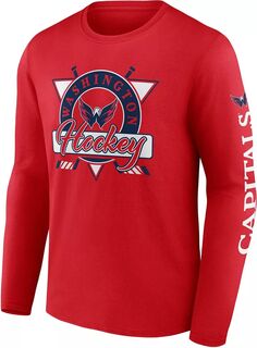 Красная рубашка с длинными рукавами НХЛ Вашингтон Кэпиталз с графическим рисунком Fanatics
