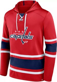 Красный пуловер с капюшоном НХЛ Вашингтон Кэпиталз на шнуровке Fanatics