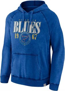 Синий пуловер с капюшоном NHL St. Louis Blues Vintage Snow Wash Fanatics