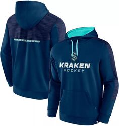 Темно-синий пуловер с капюшоном NHL Seattle Kraken Wordmark Fanatics