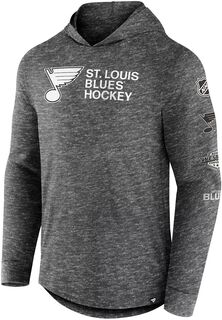 Черная рубашка с капюшоном с длинными рукавами NHL St. Louis Blues Iced Out Slub Fanatics
