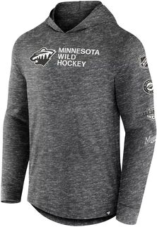 Черная рубашка с капюшоном с длинными рукавами NHL Minnesota Wild Iced Out Slub Fanatics