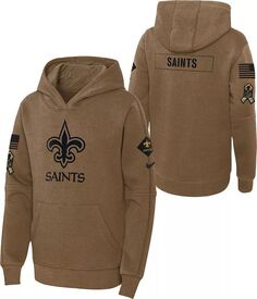 Коричневый худи Nike Youth New Orleans Saints 2023 Salute to Service