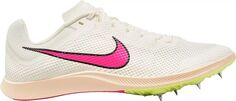 Легкоатлетические кроссовки Nike Zoom Rival Distance, белый/розовый