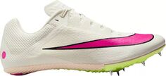 Легкоатлетические кроссовки Nike Zoom Rival для спринта, белый/розовый