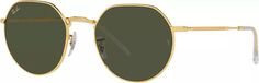 Солнцезащитные очки Ray-Ban Jack, золотой/зеленый