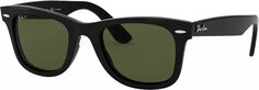 Поляризационные солнцезащитные очки Ray-Ban Wayfarer Ease, черный/зеленый