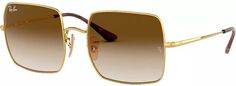 Мытые солнцезащитные очки Ray-Ban Square 1971 Evolve, золотой/коричневый