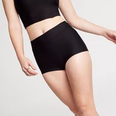 Calia Женские шорты для плавания с завышенной талией, черный