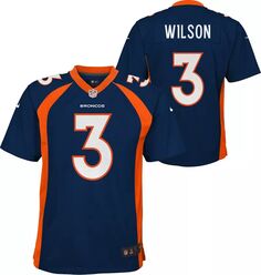 Nike Youth Denver Broncos Russell Wilson #3 Темно-синяя игровая майка