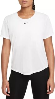 Женская футболка стандартной посадки с короткими рукавами Nike One Dri-FIT, белый