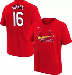 Красная домашняя футболка Nike Youth St. Louis Cardinals Nolan Gorman #16