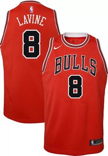 Красная майка Nike Youth Chicago Bulls Zach Lavine #8 Dri-FIT Swingman