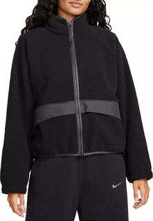 Женская куртка с высоким ворсом Nike Sportswear, черный