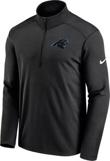 Мужской черный пуловер с молнией до половины длины Nike Carolina Panthers Logo Pacer