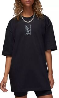 Женская футболка с рисунком Jordan, черный
