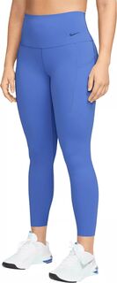 Женские леггинсы Nike Universa со средней поддержкой и высокой талией размером 7/8, голубой