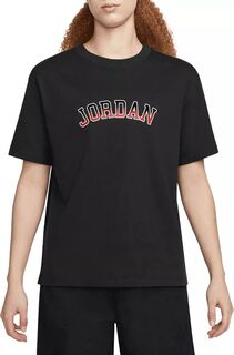Женская футболка с рисунком Jordan, черный