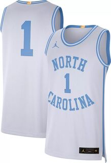 Мужская белая баскетбольная майка Jordan North Carolina Tar Heels #1 Limited в стиле ретро