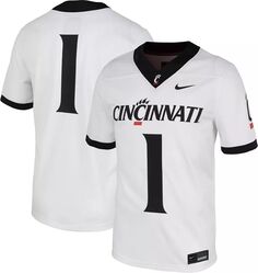 Мужское белое футбольное джерси для выездных игр Nike Cincinnati Bearcats #1 Untouchable