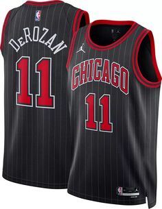 Jordan Мужская черная майка Nike Chicago Bulls Demar Derozan #11 Dri-FIT Swingman