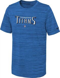Синяя футболка Nike Youth Tennessee Titans Sideline Velocity