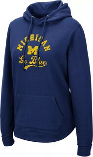 Colosseum Женский темно-синий пуловер с капюшоном Michigan Wolverines