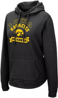 Colosseum Женский черный пуловер с капюшоном Iowa Hawkeyes