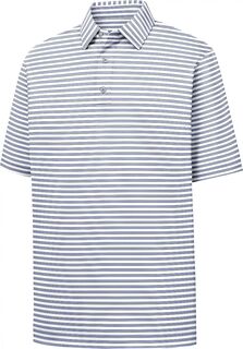Мужская футболка-поло для гольфа с короткими рукавами FootJoy стрейч Lisle, белый/лавандовый