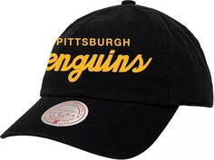 Регулируемая шапка с надписью Mitchell &amp; Ness Pittsburgh Penguins для папы