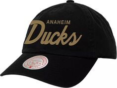 Регулируемая кепка Mitchell &amp; Ness Anaheim Ducks Script для папы