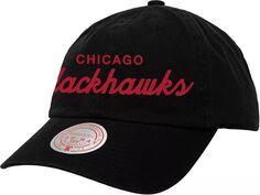 Регулируемая кепка для папы с надписью Mitchell &amp; Ness Chicago Blackhawks