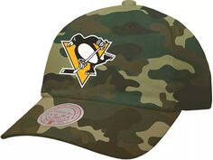 Регулируемая кепка с камуфляжным логотипом Mitchell &amp; Ness Pittsburgh Penguins для папы