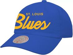 Регулируемая шляпа для папы Mitchell &amp; Ness St. Louis Blues Script