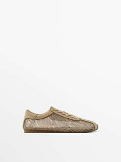 Сетчатые кроссовки Massimo Dutti, коричневый