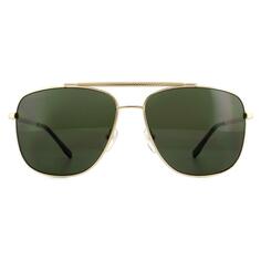Светло-серые солнцезащитные очки-авиаторы цвета бронзы Lacoste, серый