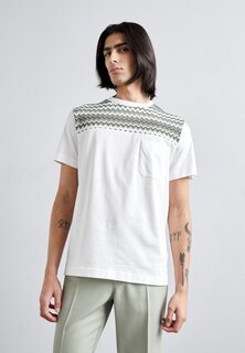 футболка с принтом Short Sleeve Missoni, цвет white base with white and green zig zag