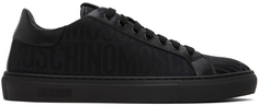 Черные кроссовки с логотипом Moschino