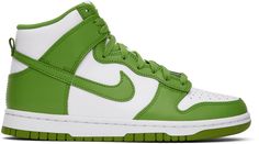 Бело-зеленые кроссовки Dunk High Retro Nike